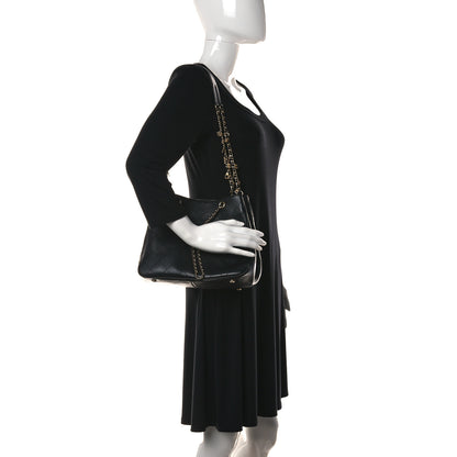 Chanel Calfskin Stitched Egyptian Amulet Drawstring Bag Black 2 of 11