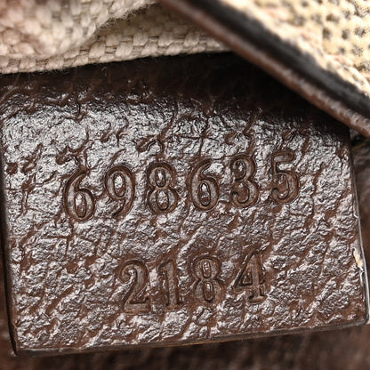 Gucci GG Supreme Monogram Textured Dollar Calfskin Blondie Card Case Wallet with Strap Beige Ebony New Acero 7 of 7