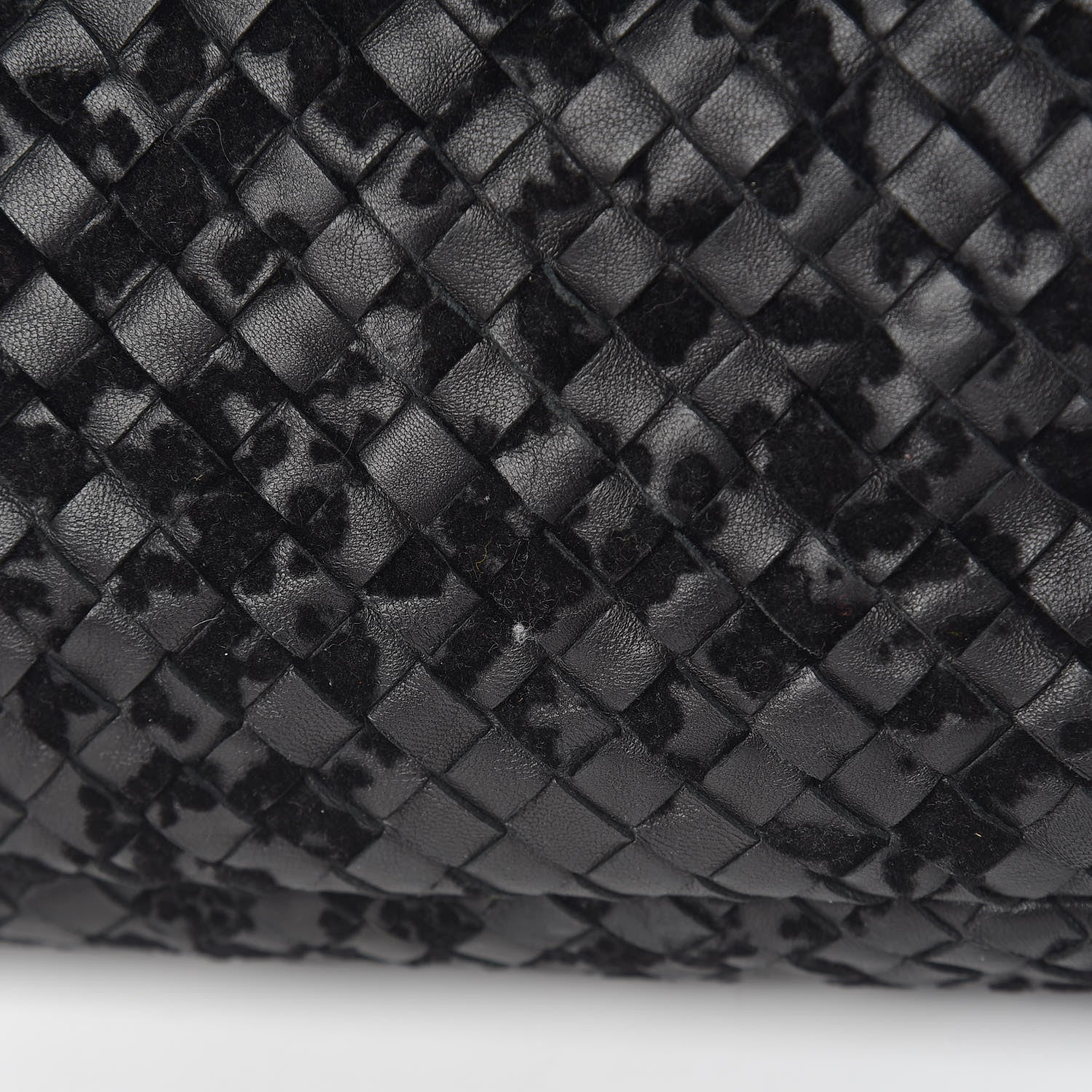 Bottega Veneta Nappa Intrecciato Velvet Embellished Top Handle Bag Black 12 of 13