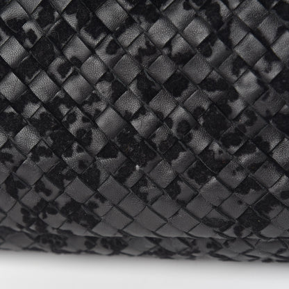 Bottega Veneta Nappa Intrecciato Velvet Embellished Top Handle Bag Black 12 of 13
