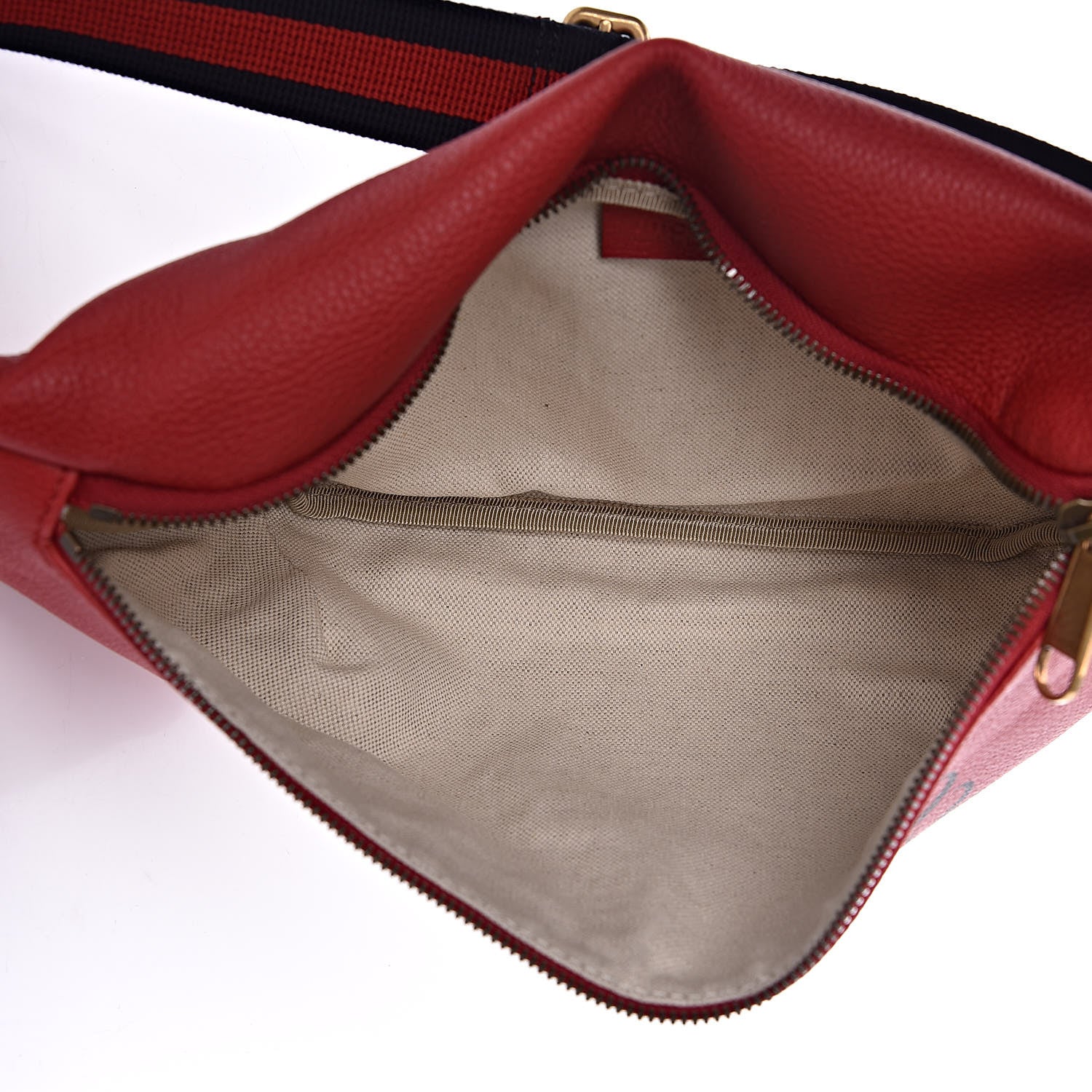Gucci Grained Calfskin Logo Belt Bag Hibiscus Red 5 of 9