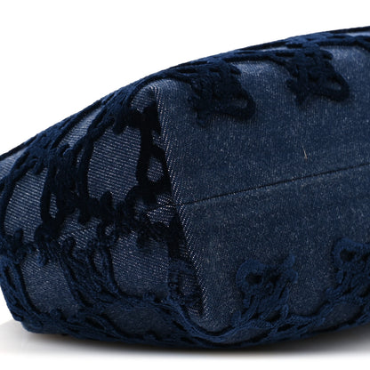 Fendi Denim Karligraphy Embroidered Medium Fendi First Blue 9 of 12