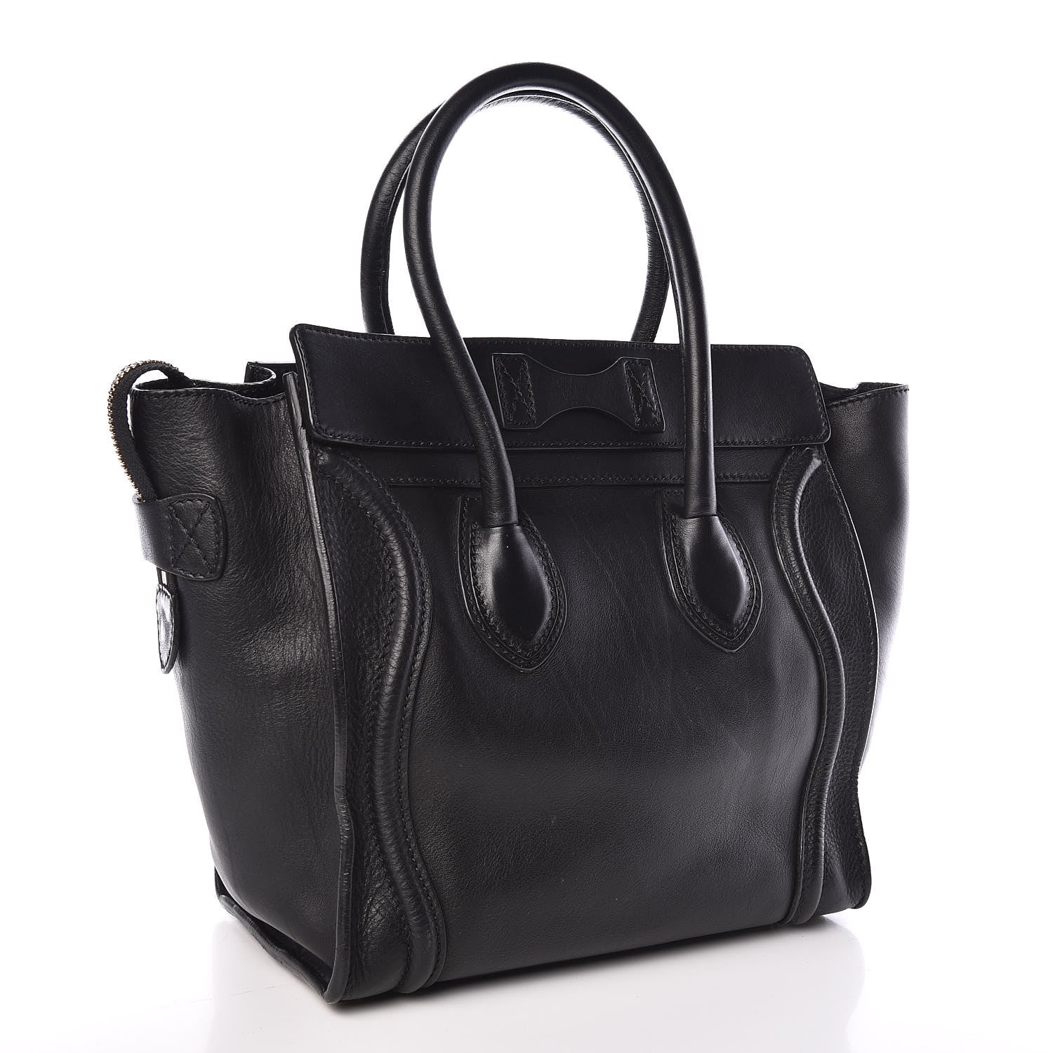 Celine Calfskin Micro Luggage Black 3 of 10