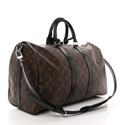 Louis Vuitton Monogram Macassar Keepall Bandouliere 45 2 of 12