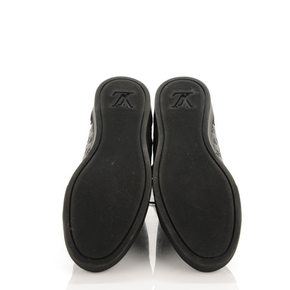 Louis Vuitton Calfskin Embossed Monogram Punchy High Top Sneakers 39 Black 5 of 7