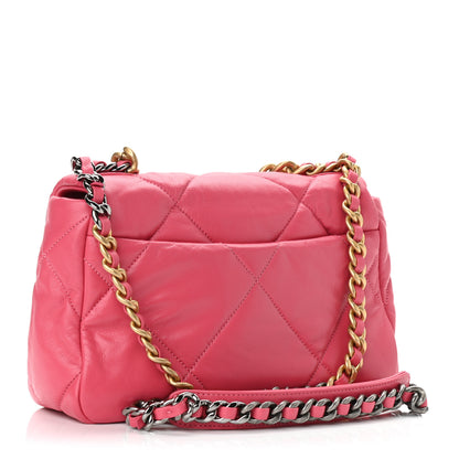 Chanel Lambskin Quilted Medium Chanel 19 Flap Pink 3 of 11