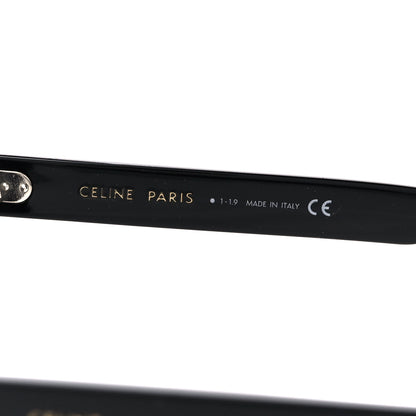 Celine Acetate Polarized Rectangular Crocodile Sunglasses CL4060IL Black 7 of 8