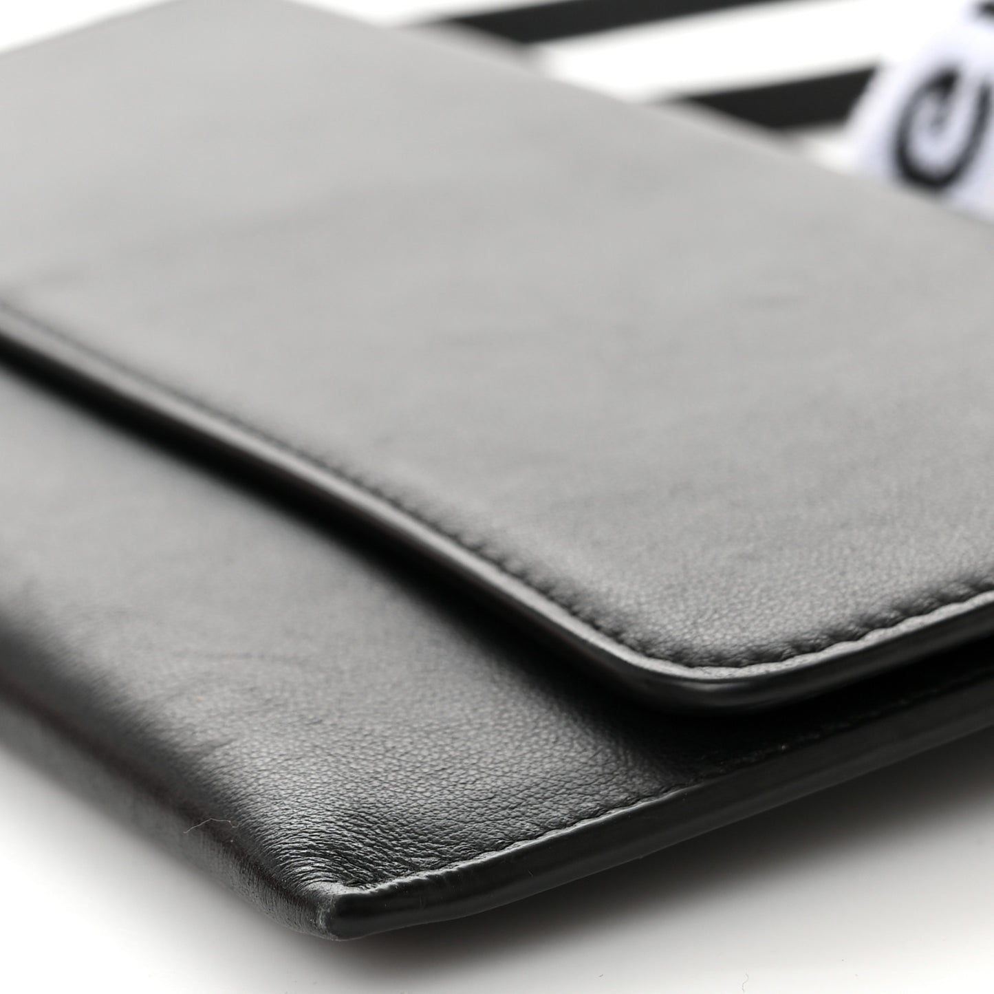 Calfskin 4G Flap Pouch Black