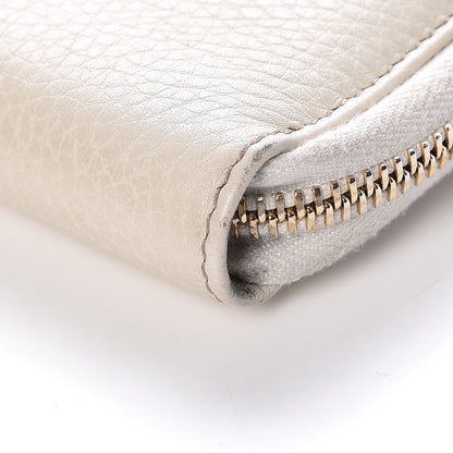 Gucci Pebbled Calfskin Medium Soho Zip Around Wallet Off White 8 of 9