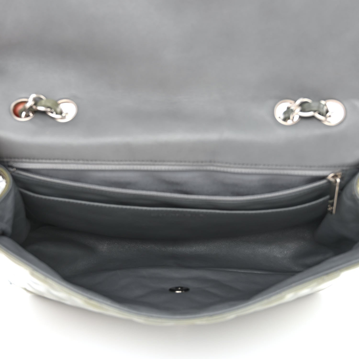 Chanel Patent Quilted Jumbo Single Flap Green 5 of 11