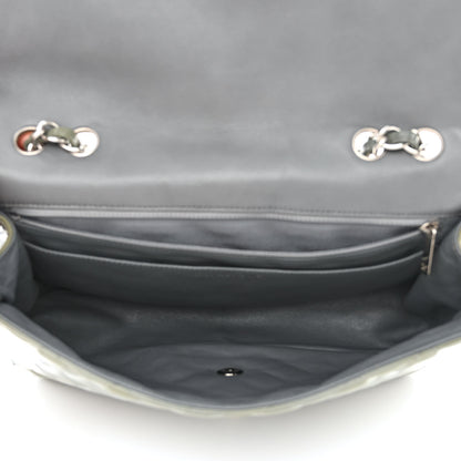 Chanel Patent Quilted Jumbo Single Flap Green 5 of 11