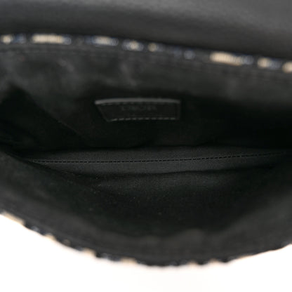 Christian Dior Oblique Saddle Messenger Pouch Beige Black 5 of 10