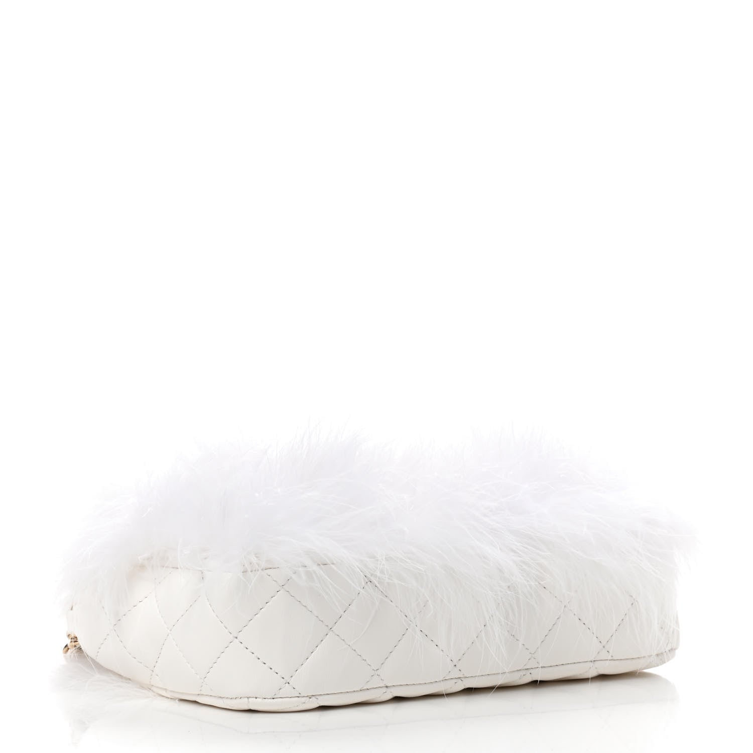 Chanel Feathers Lambskin Quilted Flap White 4 of 9
