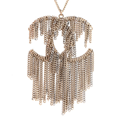 Chanel Chain Fringe CC Necklace Gold 5 of 5