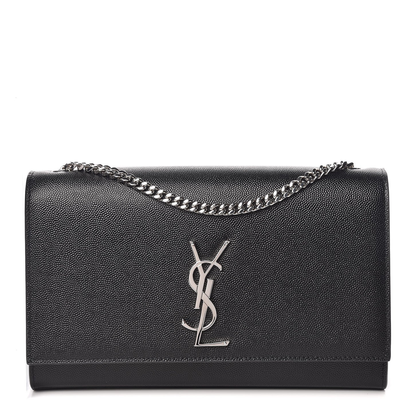 Grain De Poudre Medium Classic Monogram Kate Satchel Black