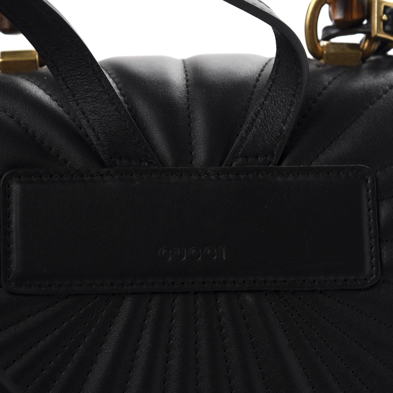 Gucci Calfskin Bamboo Trapuntata Queen Margaret Backpack Black 7 of 8