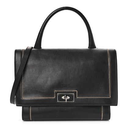 Givenchy Grained Calfskin Chain Small Shark Lock Satchel Black 1 of 10