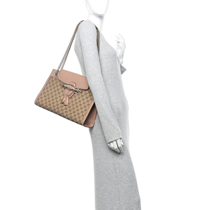 Gucci Monogram Large Emily Chain Shoulder Bag Light Pink 2 of 11