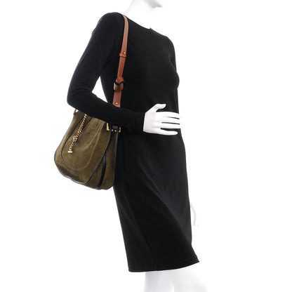 Chloe Calfskin Suede Small Hayley Hobo Eucalyptus 2 of 6