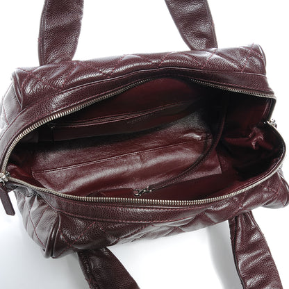 Chanel Caviar Quilted CC Timeless Bowler Burgundy 5 of 7
