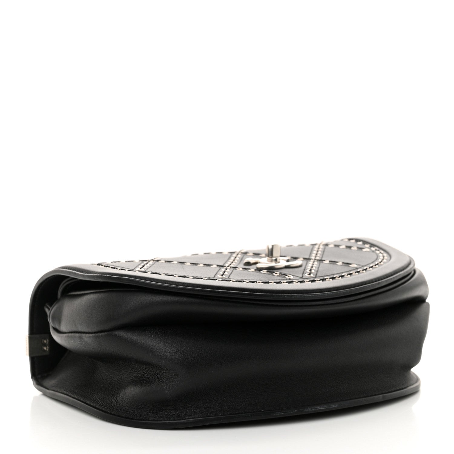 Chanel Calfskin Coco Eyelets Small Flap Bag Black 3 of 14