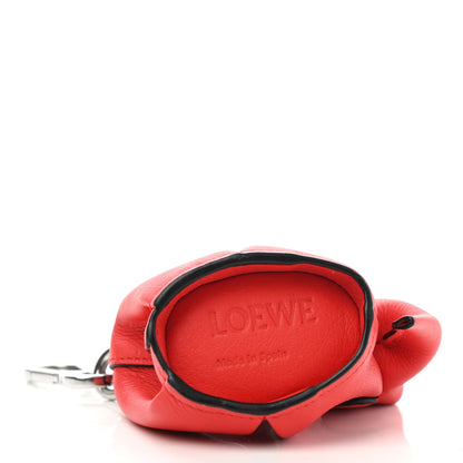 Loewe Calfskin Elephant Coin Purse Bag Charm Key Holder Red 3 of 6