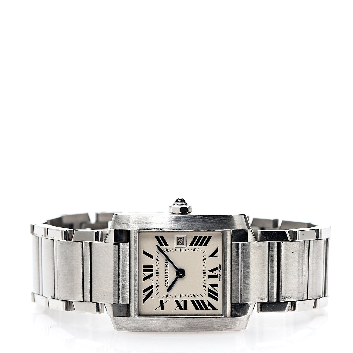 Stainless Steel 25mm Tank Francaise Quartz Watch
