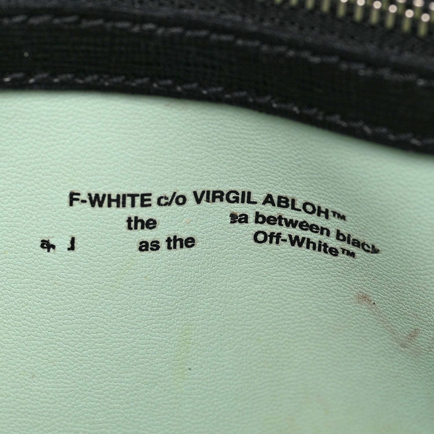 Off-White Calfskin Diag Flap Bag Black White 8 of 9