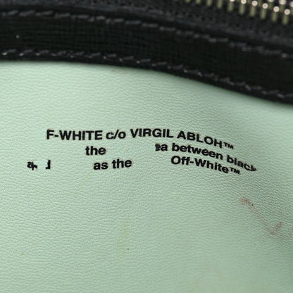 Off-White Calfskin Diag Flap Bag Black White 8 of 9