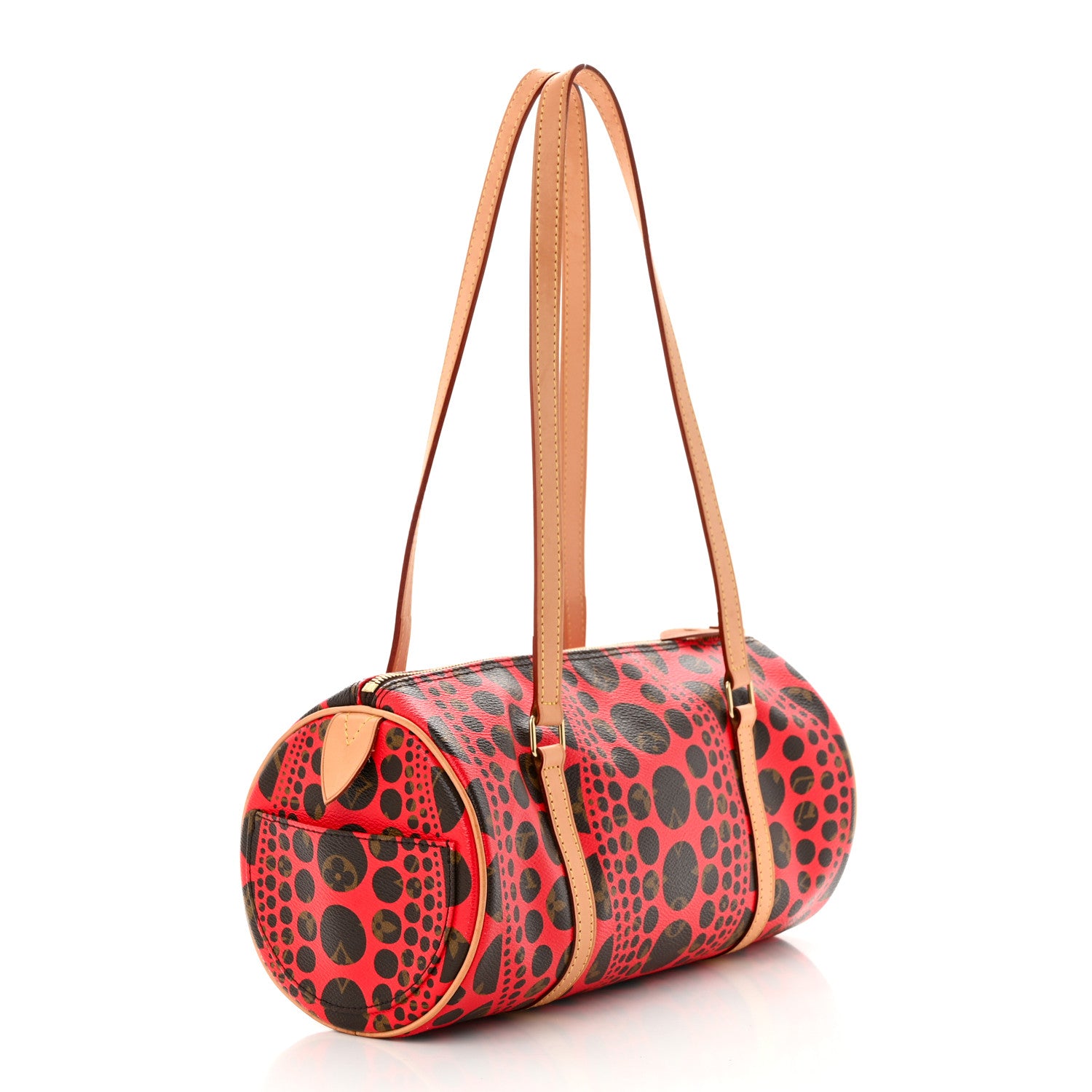 Louis Vuitton Monogram Kusama Pumpkin Dots Papillon 30 Red 3 of 10