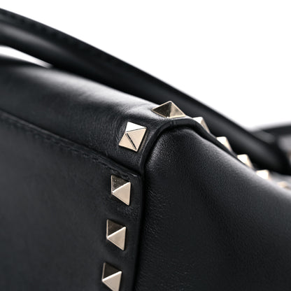Valentino Garavani Vitello Small Rockstud Double Handle Tote Black 11 of 21