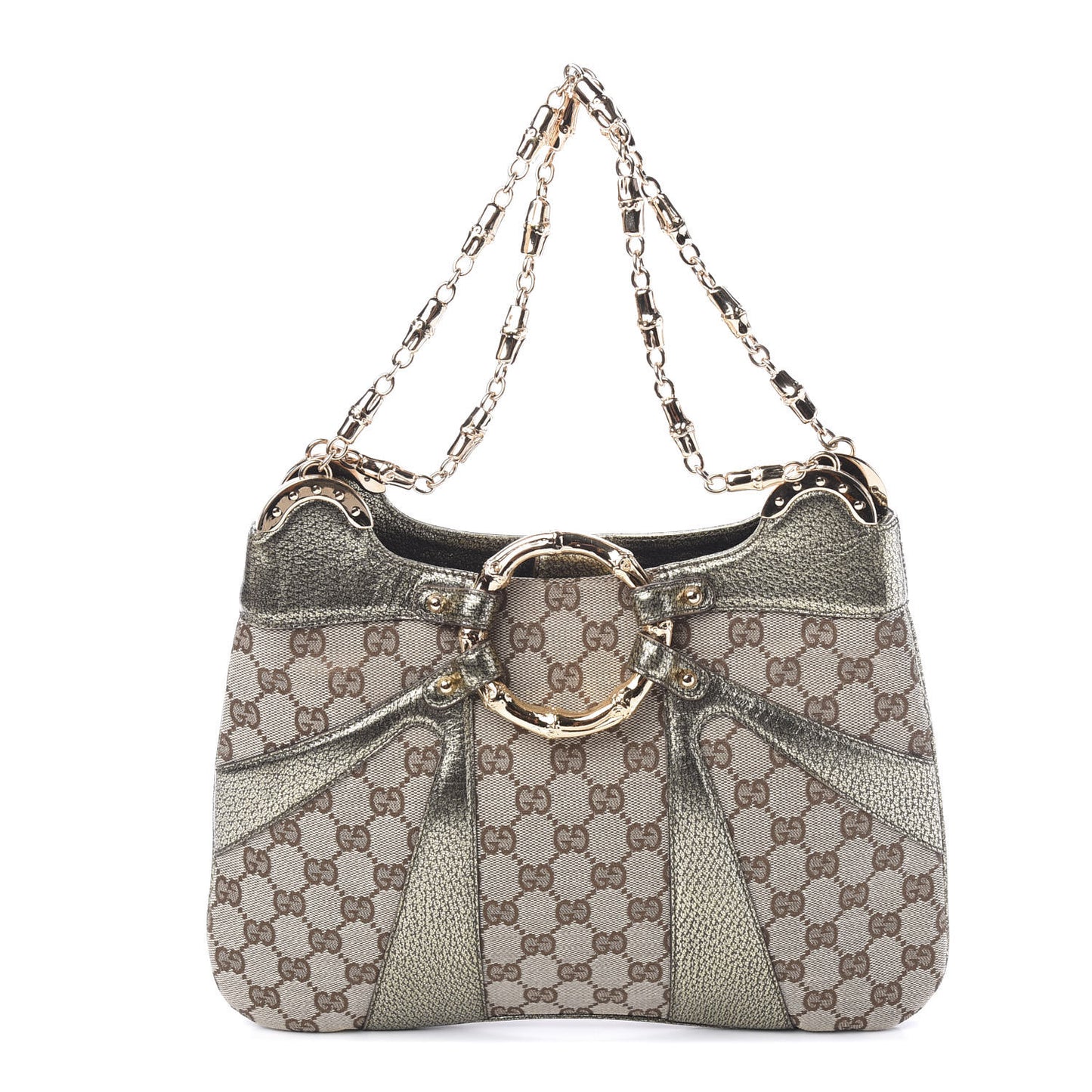 Monogram Bamboo Chain Tom Ford Shoulder Bag Metallic
