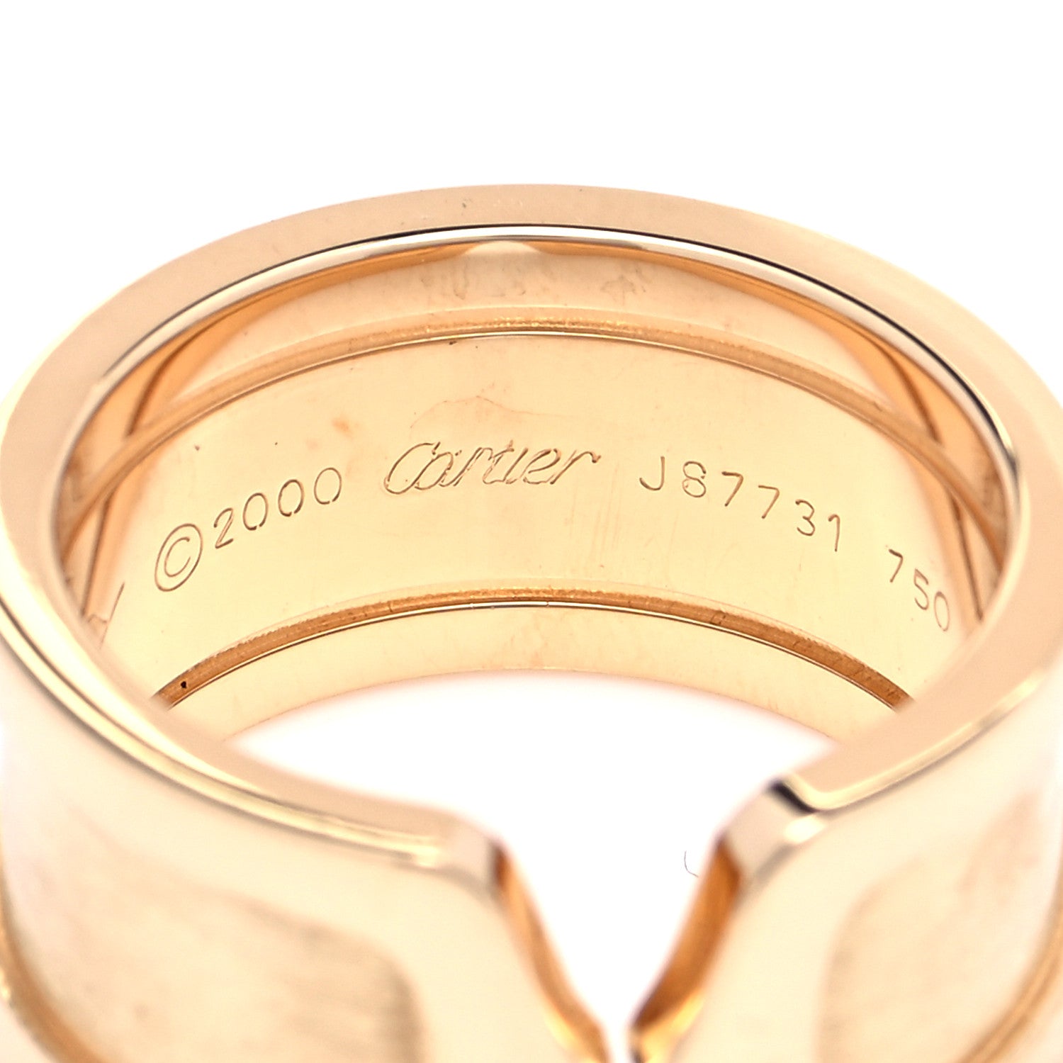 Cartier 18K Yellow Gold 10mm Logo De Cartier Ring 51 5.75 4 of 4