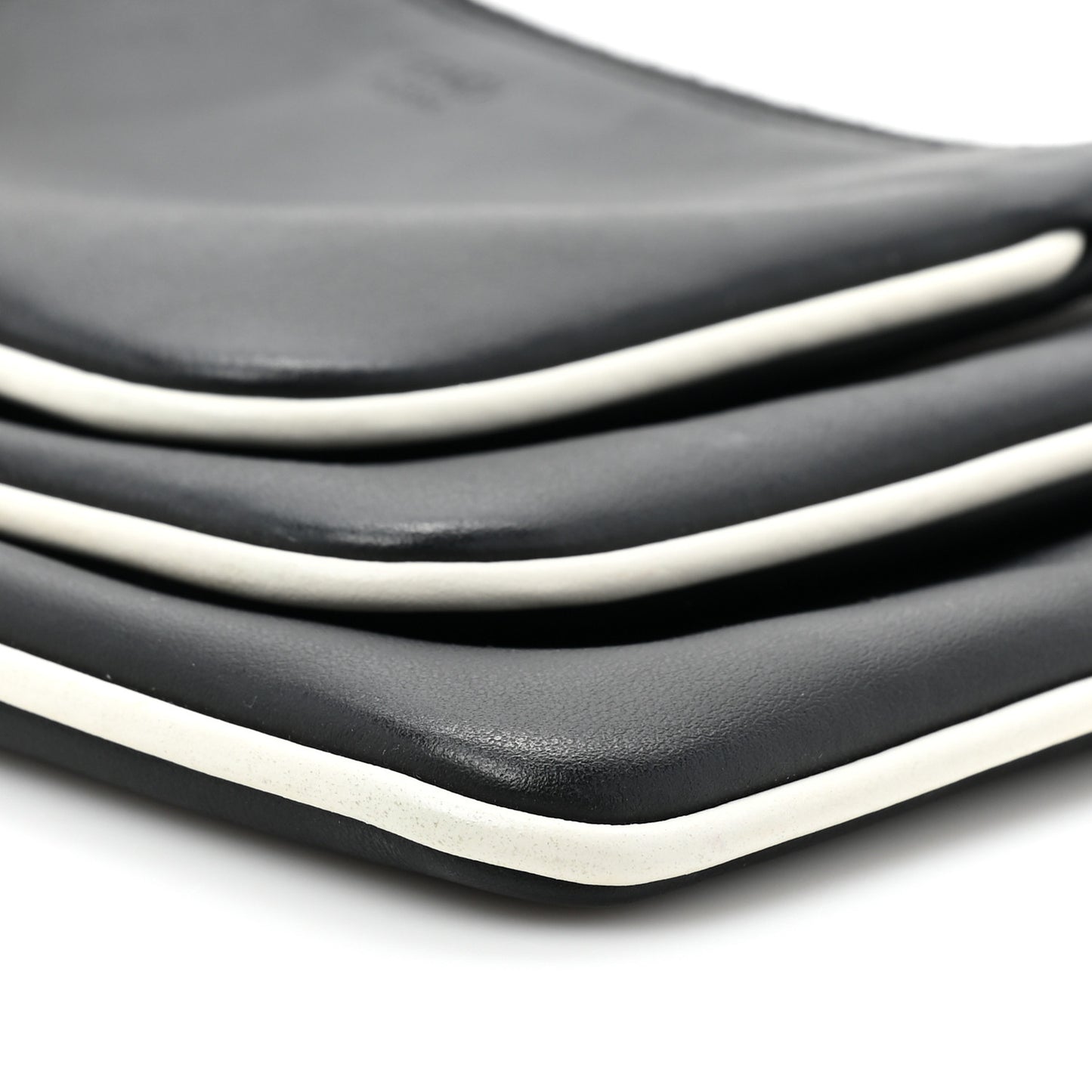 Vitello Century Opaco F is Fendi Bi-Color Triplette Pouch Set Black