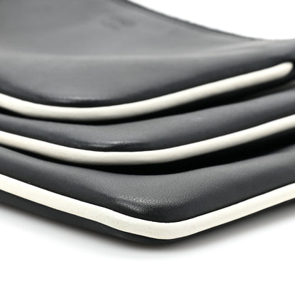 Fendi Vitello Century Opaco F is Fendi Bi-Color Triplette Pouch Set Black 10 of 15