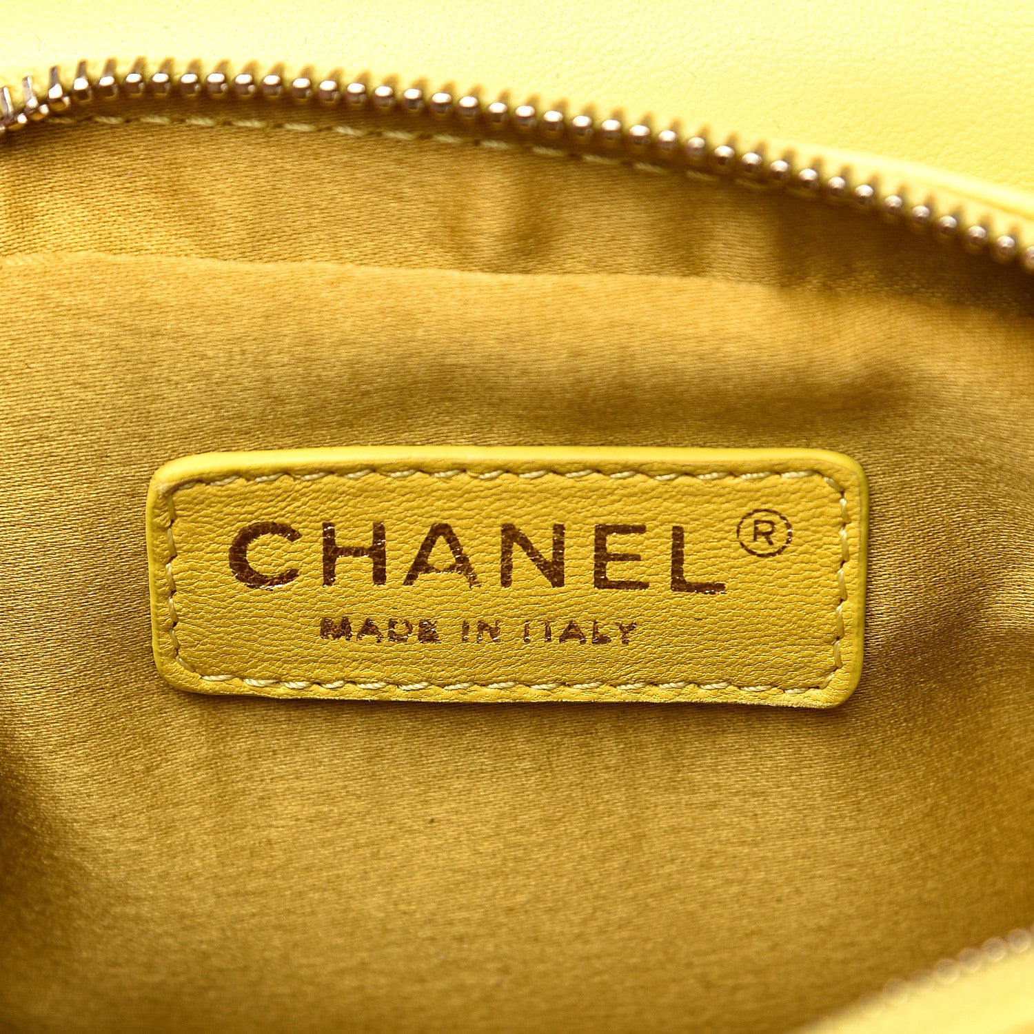 Chanel Lambskin Quilted Small Pocket Camera Case Yellow 5 of 13