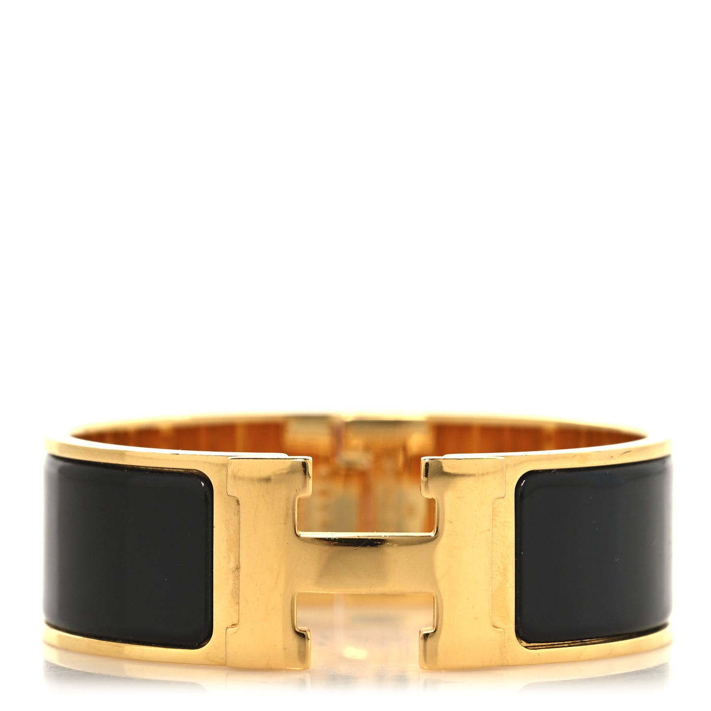 Enamel Wide Clic Clac H Bracelet PM Black