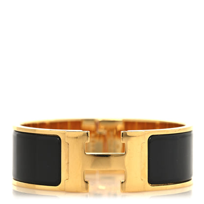 Hermes Enamel Wide Clic Clac H Bracelet PM Black 1 of 5