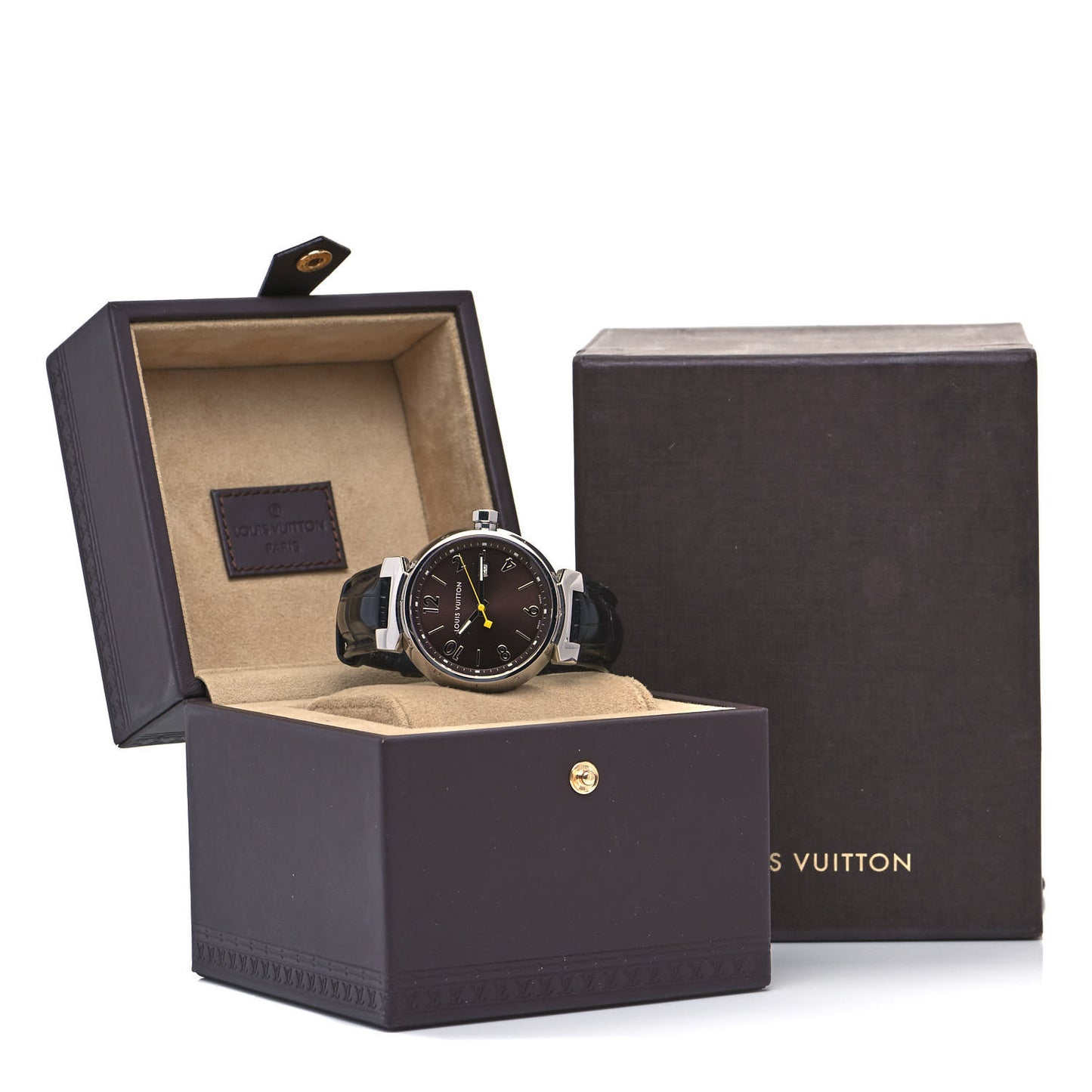 Stainless Steel Alligator 39mm Tambour Quartz Watch