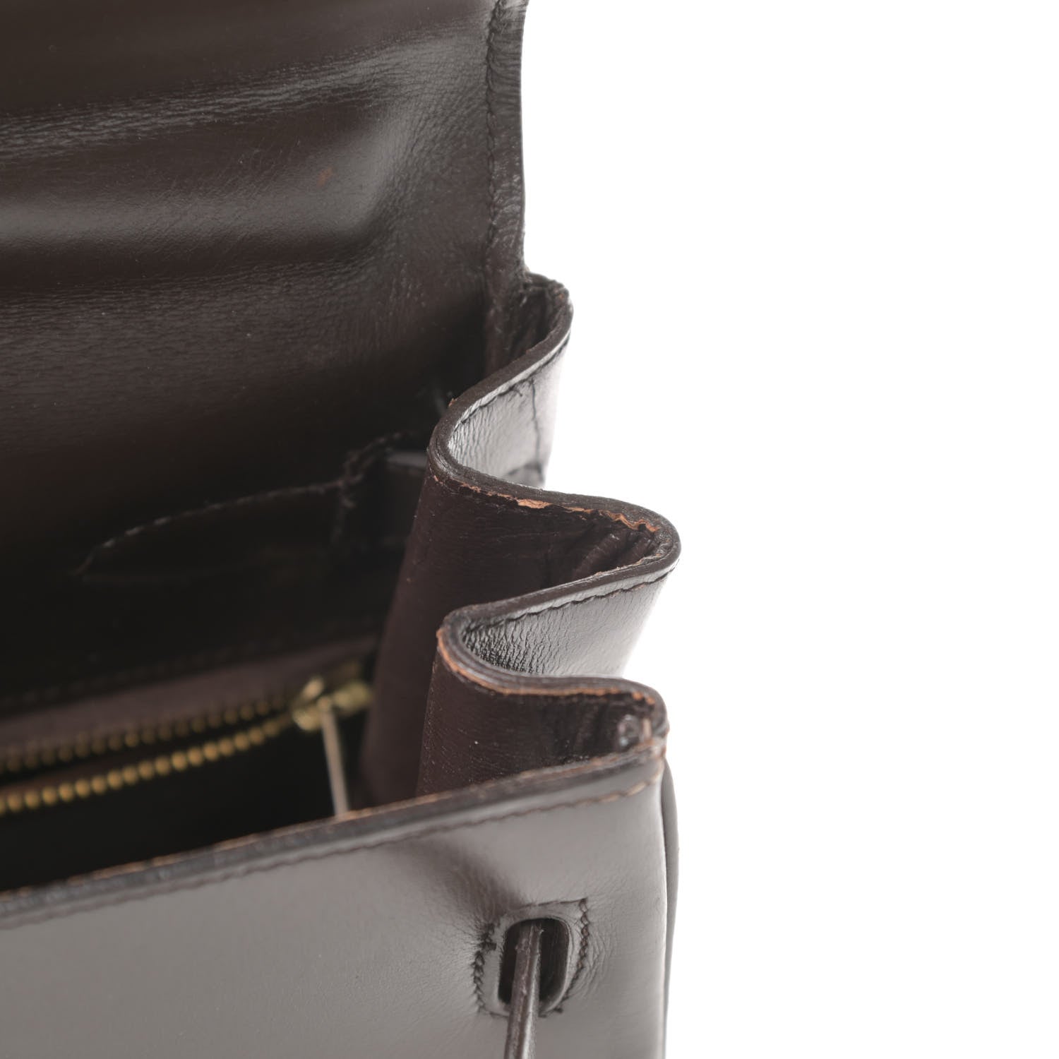 Hermes Box Kelly Retourne 32 Chocolate 14 of 21