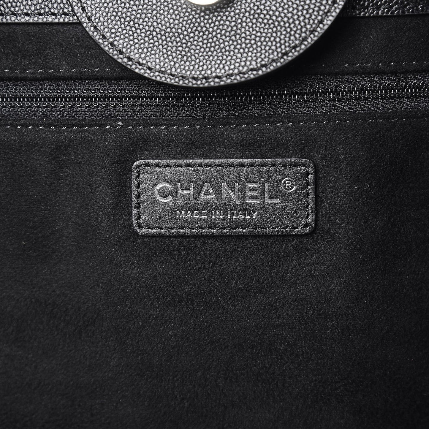 Caviar Large Studded Deauville Tote Black