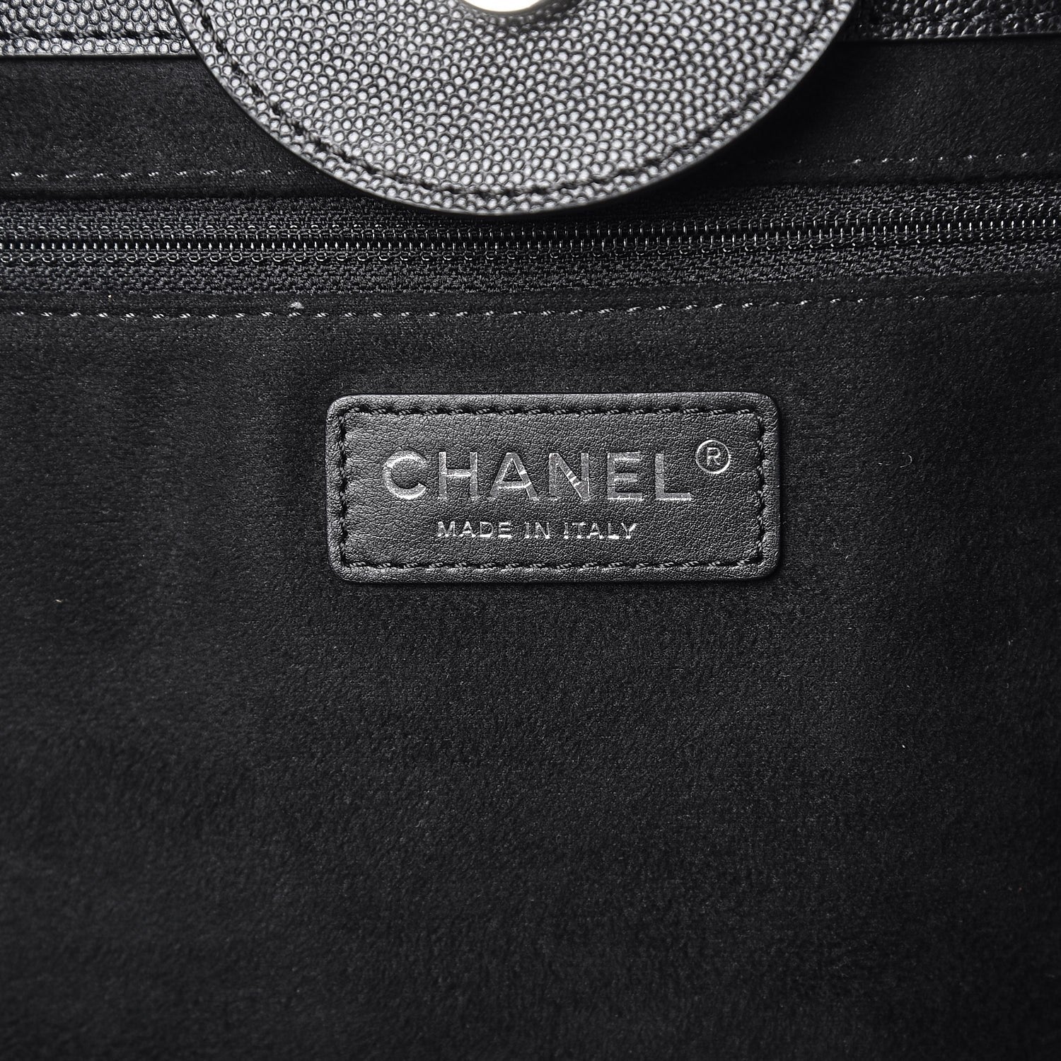 Chanel Caviar Large Studded Deauville Tote Black 5 of 7