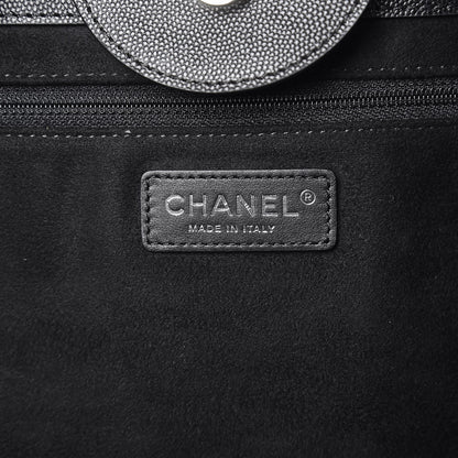 Chanel Caviar Large Studded Deauville Tote Black 5 of 7