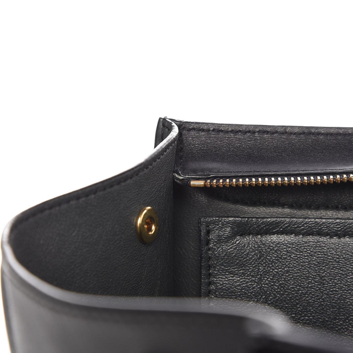 Smooth Calfskin Medium Tri-color Trapeze Anthracite