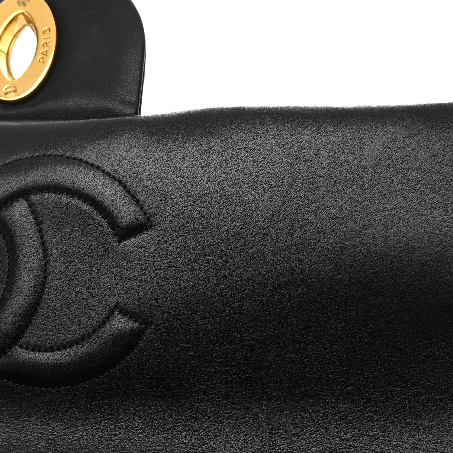 Chanel Lambskin Quilted XL Jumbo Single Flap Black 13 of 24