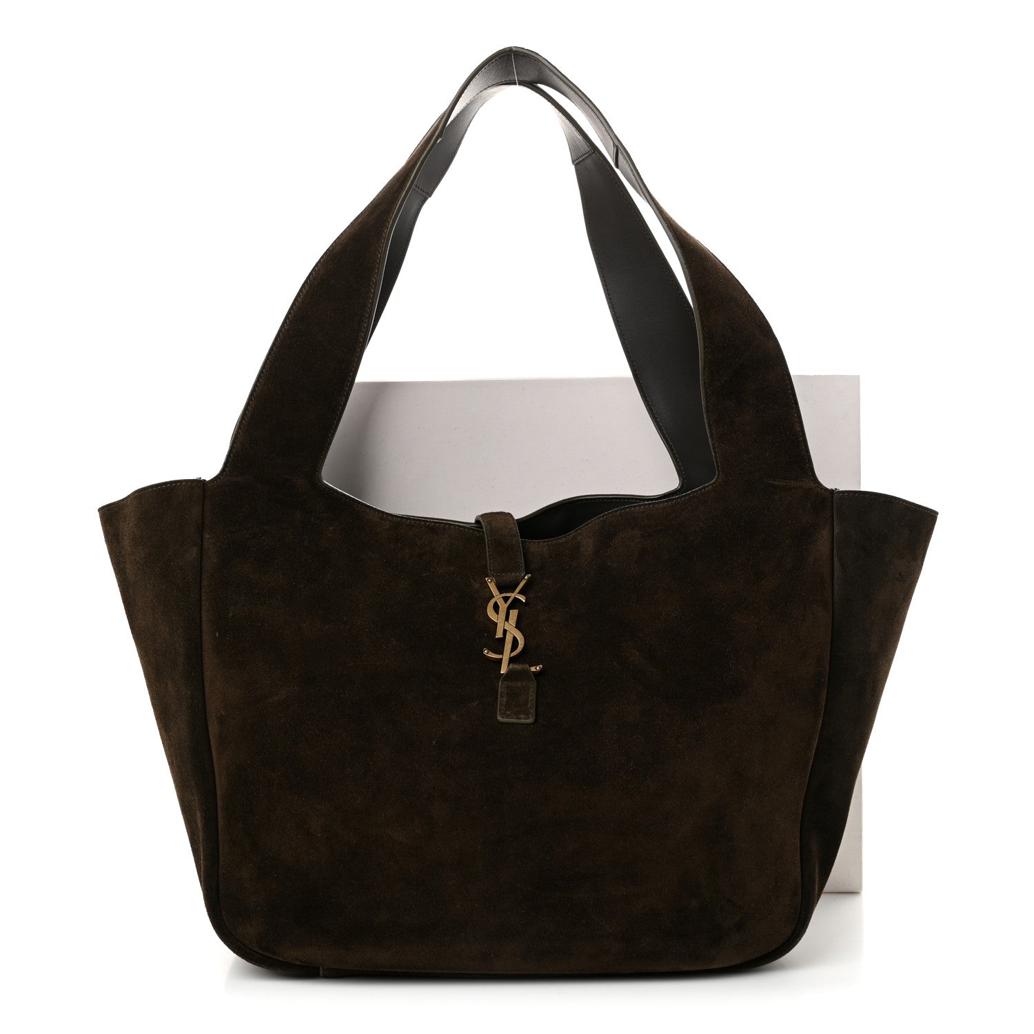 Saint Laurent Suede Bea Tote Bark Brown 11 of 11