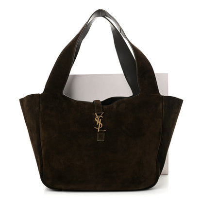 Saint Laurent Suede Bea Tote Bark Brown 11 of 11