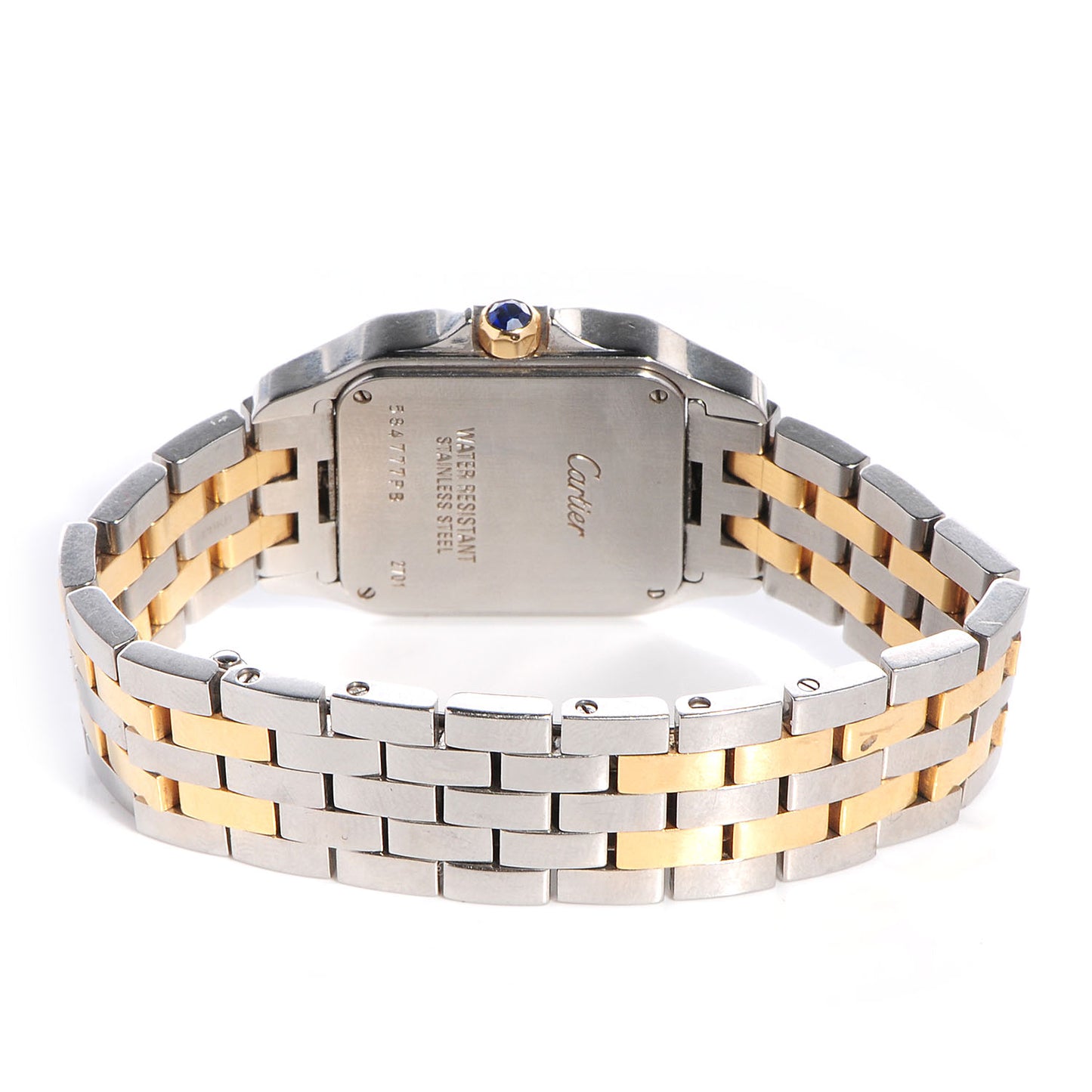 Stainless Steel 18K Yellow Gold 27mm Santos Demoiselle Quartz Watch