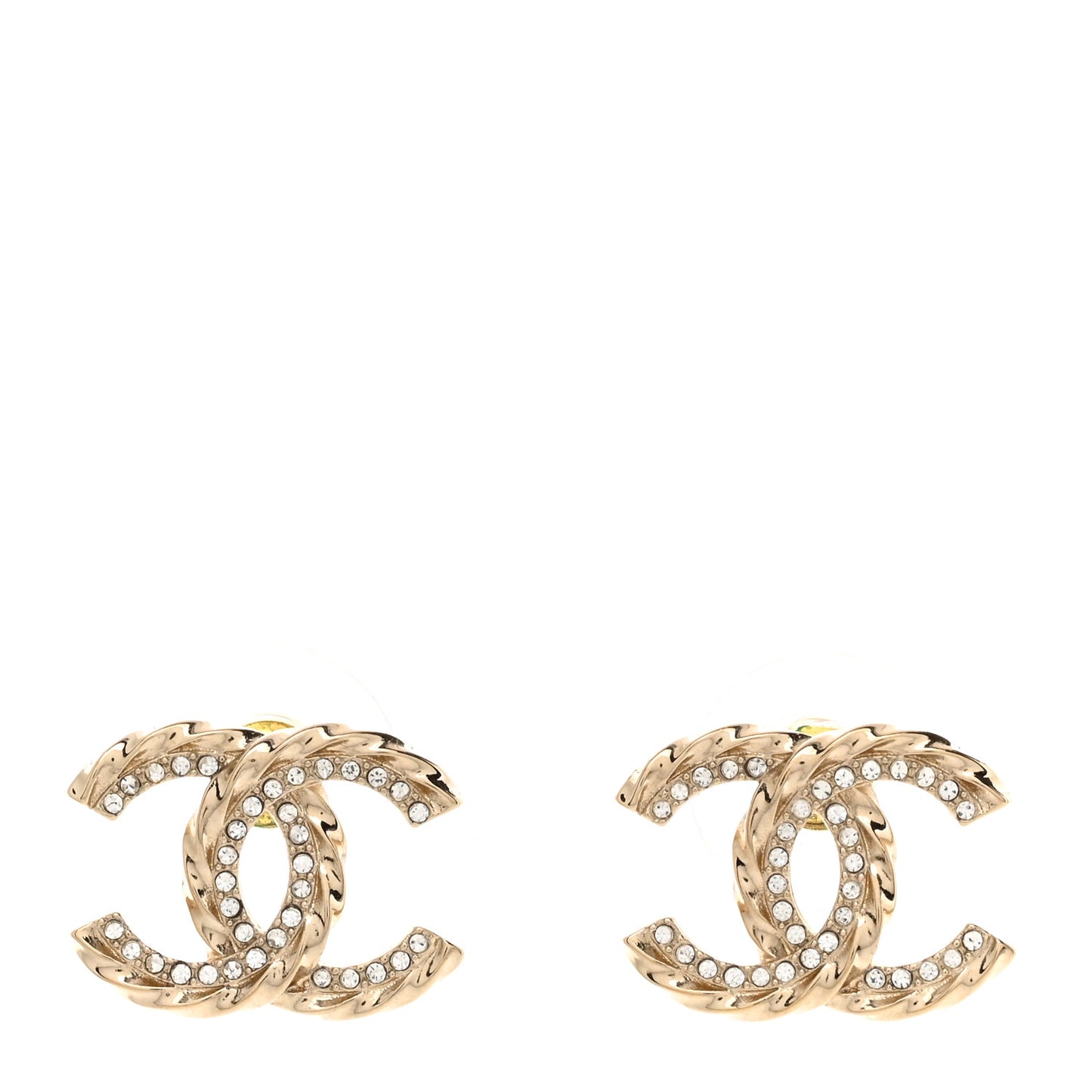 Crystal CC Earrings Gold