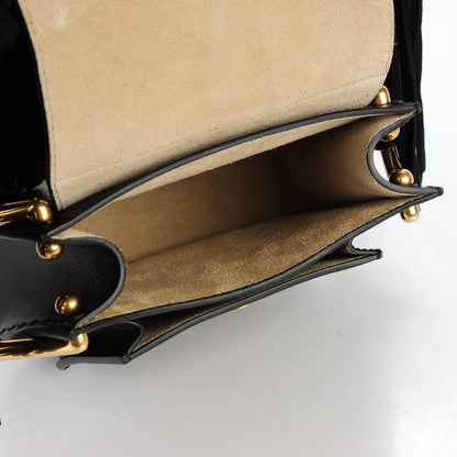 Chloe Calfskin Mini Hudson Fringe Shoulder Bag Black 5 of 7